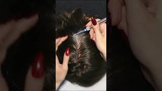 ASMR School Nurse LICE Removal with NAILS and Tweezers Real Person asmr shorts short [upl. by Hannan]