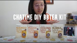 LETS TRY  CHATIME DIY BUBBLE TEA KITS PART 1 [upl. by Ahidam89]