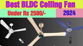 Best BLDC Ceiling Fan in 2024 🌞🌞Best BLDC Ceiling Fan under Rs 2500 🌞🌞 [upl. by Aynotal971]