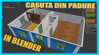 LUCREZ LA CASUTA DIN PADURE INTERIOR SI EXTERIOR IN BLENDER FS22 [upl. by Thilde]