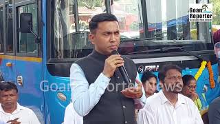 Goan Reporter News CM Dr Pramod Sawant Flags Off 6 New Electric Buses for Panaji City [upl. by Vial477]