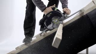 Festool  Accuhandcirkelzaag HKC 55 met afkortrail FSK [upl. by Emmie]