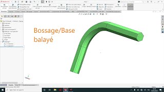 solidworks bossage base balayé [upl. by Rilda]