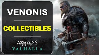 Venonis All Collectible Locations  Wealth Artifacts Book of Knowledge Assassins Creed Valhalla [upl. by Tatiana]