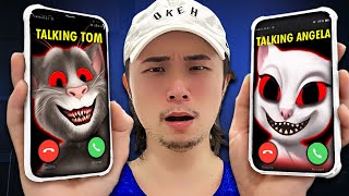 DO NOT CALL TALKING ANGELA AND TALKING TOM AT THE SAME TIME MY GF WENT MISSING [upl. by Vitia841]