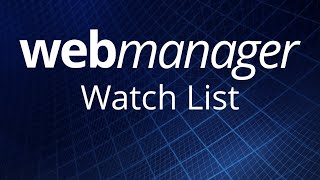 Watch List  WebManager [upl. by Torbart846]