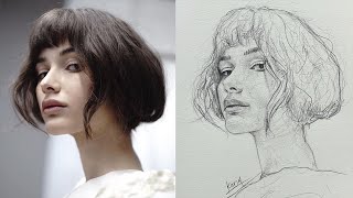 Effortlessly Draw a Gorgeous Girl Beginners Guide to the Loomis Method 🌟 [upl. by Aihsenot]