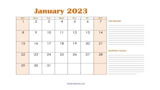 Printable Calendar 2023 with Holidays 2023 Calendar [upl. by Cohin531]