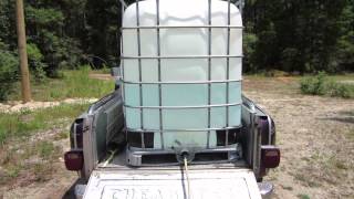 Pressurizing a water tote Farming MacGyver IBC container Offgrid Homestead in the woods [upl. by O'Shee]