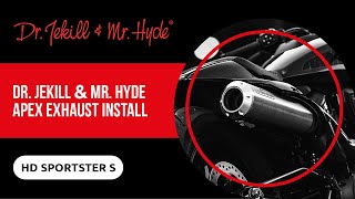 Dr Jekill amp Mr Hyde HD Sportser S Apex Exhaust Install [upl. by Enitsenre]