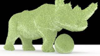 Rhinoceros Topiary Shrub 3D model from CGTradercom [upl. by Platus]