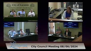 August 6th 2024 Laramie Wyoming  City Government Live Stream [upl. by Akieluz738]