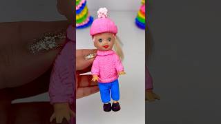 DIY How to Make Polymer Clay Miniature Rainbow Doll Dress  DIY Easy Polymer Clay Tutorial  ASMR [upl. by Morey]