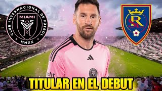 INTER MIAMI vs REAL SALT LAKE en vivo 🚨 MESSI es TITULAR en su primer partido del 2024 en la MLS 💥 [upl. by Boy21]