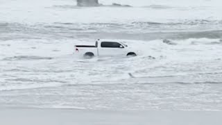 Driver Whose ‘Truck Don’t Surf’ Arrested on Beach [upl. by Nah]