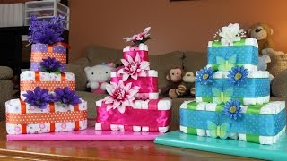 Square Diaper Cake How To Make [upl. by Festa]