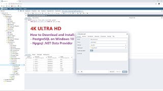 4K  How to Download and Install PostgreSQL and NpgSQL NET Data Provider [upl. by Adore]