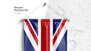 Pennant Mockups Set presentation [upl. by Omik35]