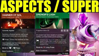 How to unlock destiny 2 prismatic subclass aspects amp fragments Hunter titan warlock Final Shape [upl. by Joachima]