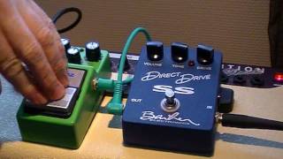 Ibanez TS9 Analogman brown mod vs Barber Direct Drive SS [upl. by Leahsim]