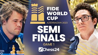 Magnus v Abasov amp Fabiano v Pragg Salimova v Goryachkina  Open SF amp Womens Final  FIDE World Cup [upl. by Montano]