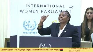 Ms Kuyanga Ângela Martha Diamantino Delivering Speech at IWP Conclave amp Iconic Women Award 2023 [upl. by Corrinne]