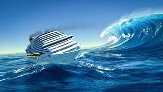 Costa Venezia VS Big Waves  Cruise Ship Handling [upl. by Natie103]