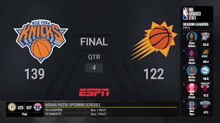 New York Knicks  Phoenix Suns NBA Live Scoreboard  NBA on ESPN [upl. by Moule69]