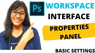 How to setup WORKSPACE and INTERFACE in Photoshop 2020  Properties Panel  Basic settings [upl. by Carr]