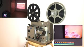 How to digitise 16mm film the cheap way Projektor Bauer P6 H [upl. by Teerpnam881]