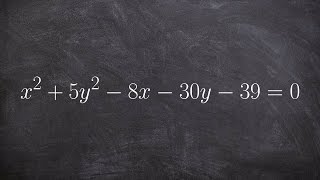 Convert equation of Ellipse from general form to standard [upl. by Enninaej399]