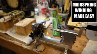 Ollie Baker style mainspring winder  quick view [upl. by Nyrhtac]