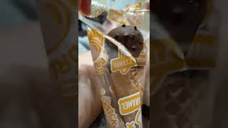 Opening Up Drumstick Cookie Dipped Ice Cream Cone icecream [upl. by Oirad]