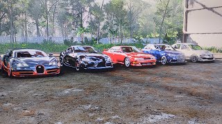 Forza Horizon 5 drag race Bugatti Veyron SS vs Toyota supra vs licer MK1 vs audi s1 vs Licer MK7 [upl. by Tobe558]