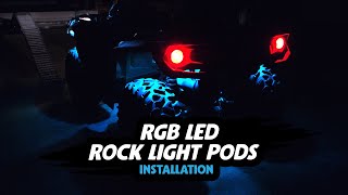 RGB LED Rock Light Pods ATV Installation [upl. by Etakyram]