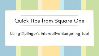 Using Kiplingers Interactive Budgeting Tool [upl. by Aicre]