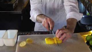 How to Cut a Lemon Cutting Lemons Slices Bartending Tutorial [upl. by Audre]