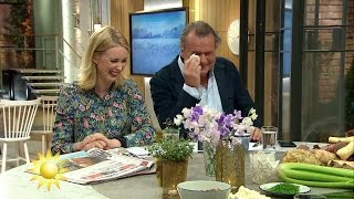 Totalt sammanbrott Jenny och Steffo skrattar hjäl sig  Nyhetsmorgon TV4 [upl. by Aket752]