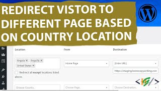 How to Redirect Visitor to Different Page  Url Based on Country WordPress  IP2Location Redirection [upl. by Caneghem]