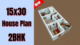 15x30 New House Design 3D  15x30 House Plan  50 Gaj Ghar Ka Naksha  Small House Design [upl. by Arabelle]