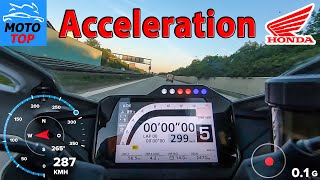 Honda CBR1000RRR SP 2021  ACCELERATION  Gopro GPS and DRAGY measured [upl. by Eelytsirk520]