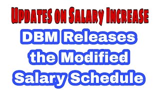 MODIFIED SALARY SCHEDULE OF SALARY STANDARDIZATION LAW V [upl. by Doerrer]