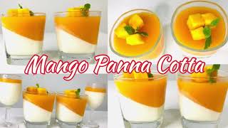 Panna Cotta  Mango Panna Cotta  Mango Panna Cotta Recipe  How to Make Panna Cotta pannacotta [upl. by Aneala]