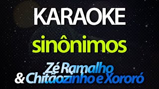 ⭐ Sinônimos De Amor é Amar  Zé Ramalho amp Chitãozinho e Xororó Karaokê Version Cover [upl. by Ahsinam]