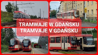 Tramvaje v Gdaňsku  léto 2023 TRAMWAJE GDAŃSKIE [upl. by Fenn984]