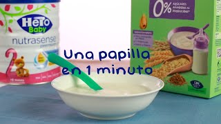 Cómo preparar una papilla de cereales en plato  Hero Baby [upl. by Ennaoj976]