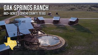 SOLD Oak Springs Ranch  682± Acres in Concho County Texas [upl. by Aroved954]