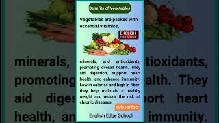 Learn the benefits of vegetables through an essayvegitables shortvideo englishedgeschool [upl. by Llednil811]