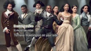 Washington On Your Side Karaoke with Lyrics from Hamilton [upl. by Oinota]