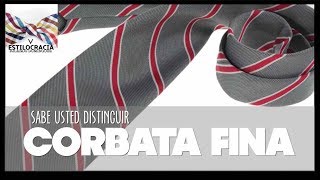 ¿Cómo distinguir una corbata fina [upl. by Lezned]